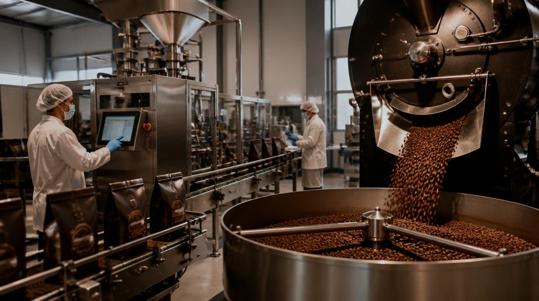 Gimoka a moderní technologie: Jak se v Lombardii praží tisíce tun kávy denně