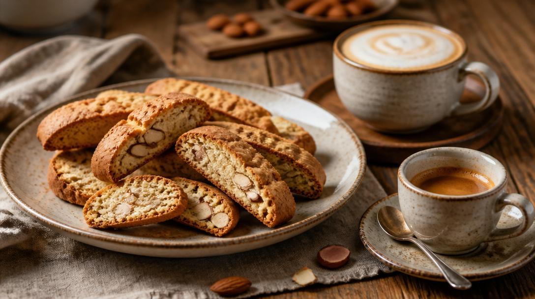 Jak upéct křupavé sušenky Biscotti určené přímo k servírování s kávou