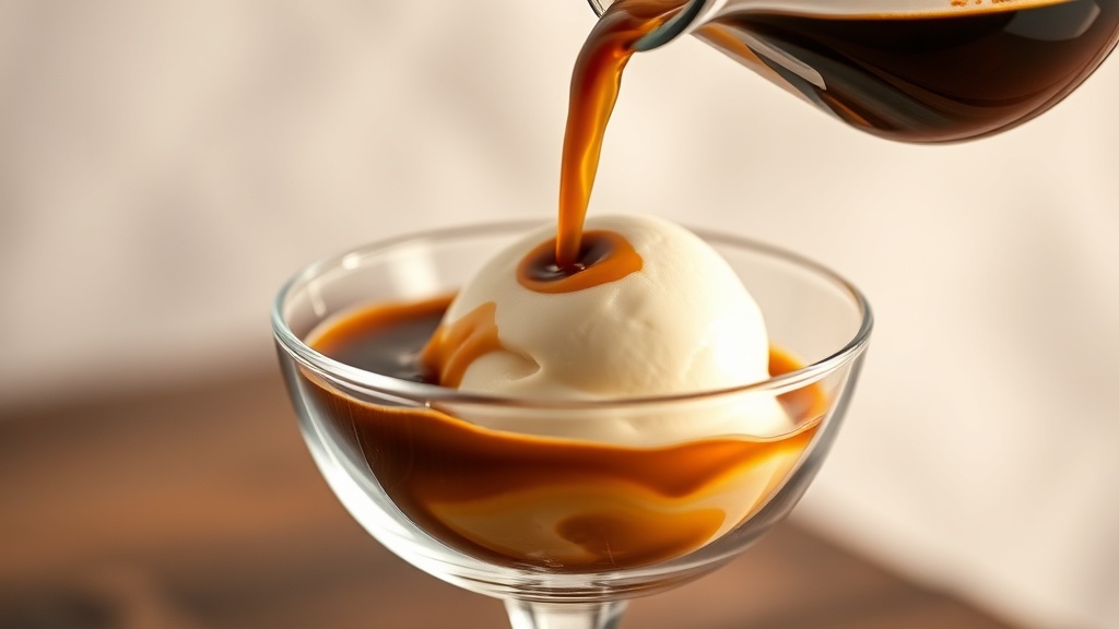 Affogato dokonalé spojení silné kávy a krémové italské zmrzliny