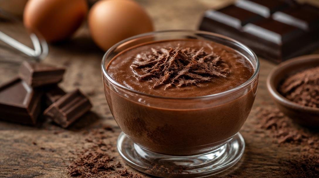 Luxusní čokoládová pěna (Mousse au Chocolat): Tradiční recept bez použití smetany