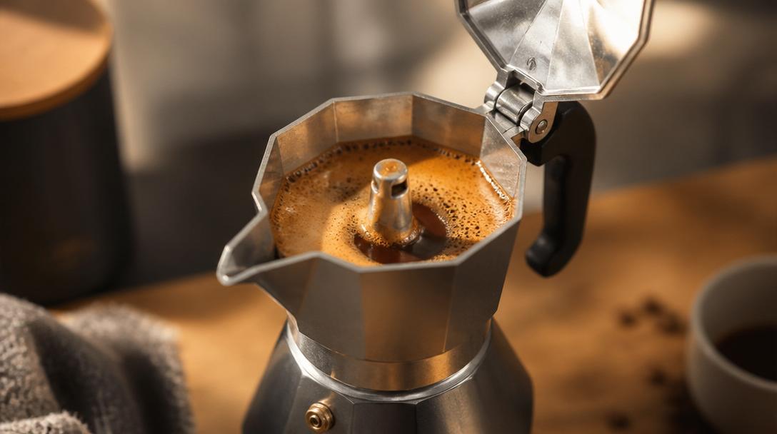 Bialetti Brikka a její speciální ventil pro tvorbu cremy