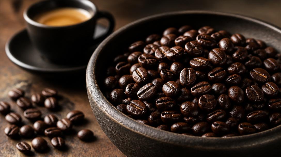 Caffè Izzo Supermiscela: Tmavě pražená zrna plná olejů a intenzivní chuti