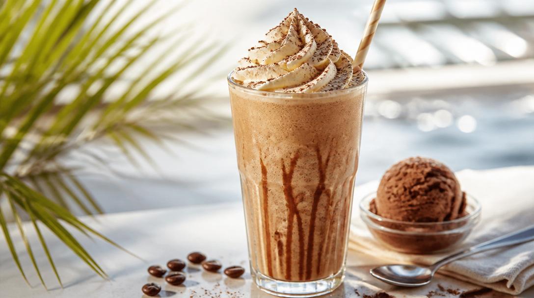 Kávový shake s čokoládovou zmrzlinou: Hříšně sladké letní osvěžení
