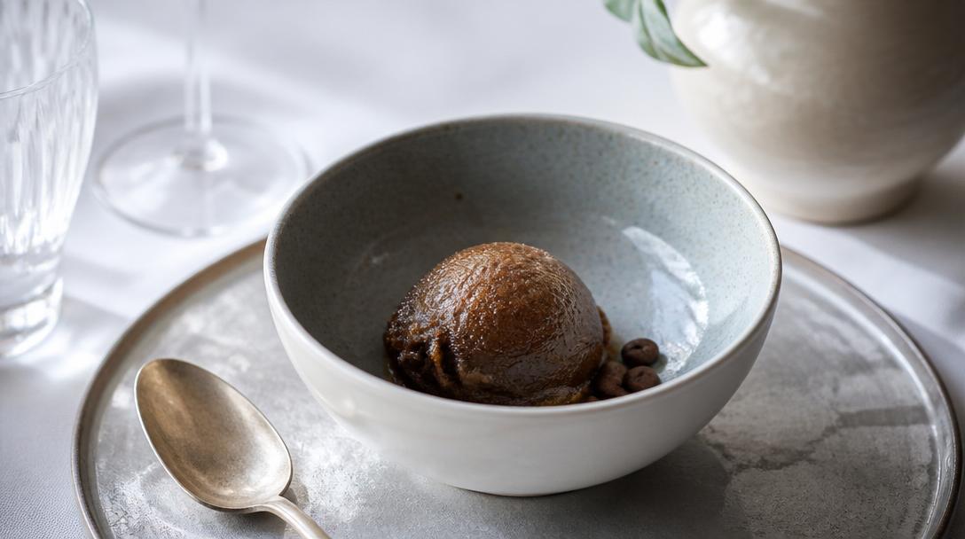 Kávový sorbet jako ideální osvěžení mezi hlavními chody