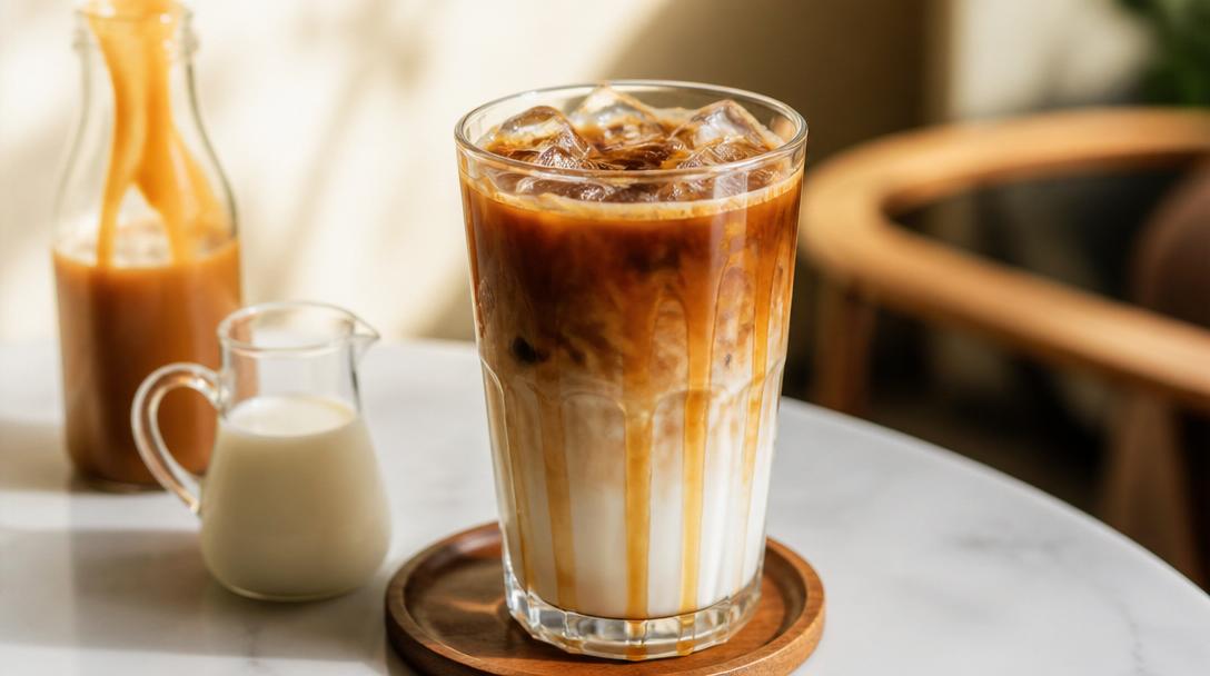 Ledové karamelové Macchiato: Sladké osvěžení jako z vaší oblíbené kavárny
